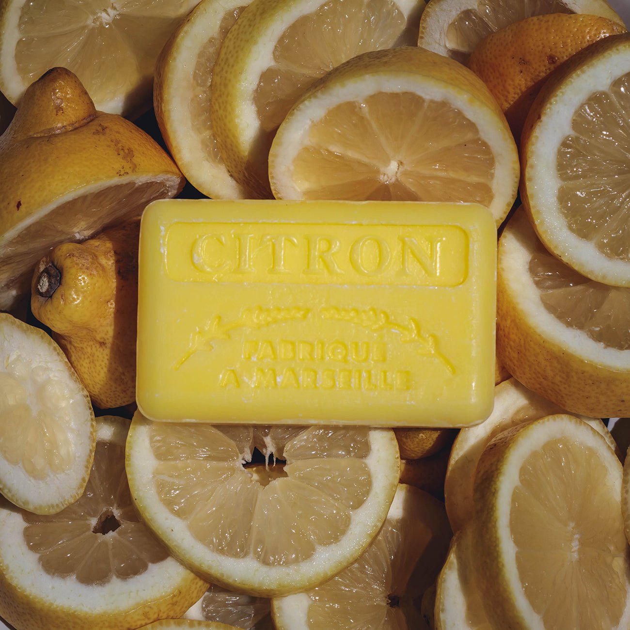 French Marseille Soap Citron (Lemon) 125g - Eco Natural Products - FouFour - Savon de Marseille - Bar Soap