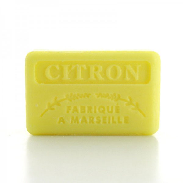 French Marseille Soap Citron (Lemon) 125g - Eco Natural Products - FouFour - Savon de Marseille - Bar Soap