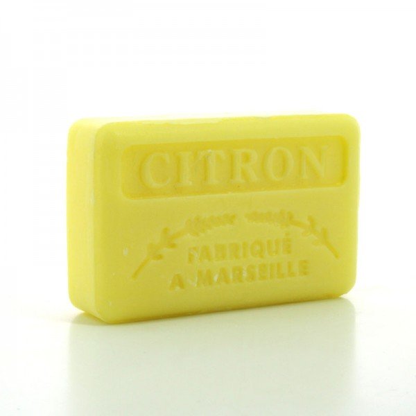 French Marseille Soap Citron (Lemon) 125g - Eco Natural Products - FouFour - Savon de Marseille - Bar Soap