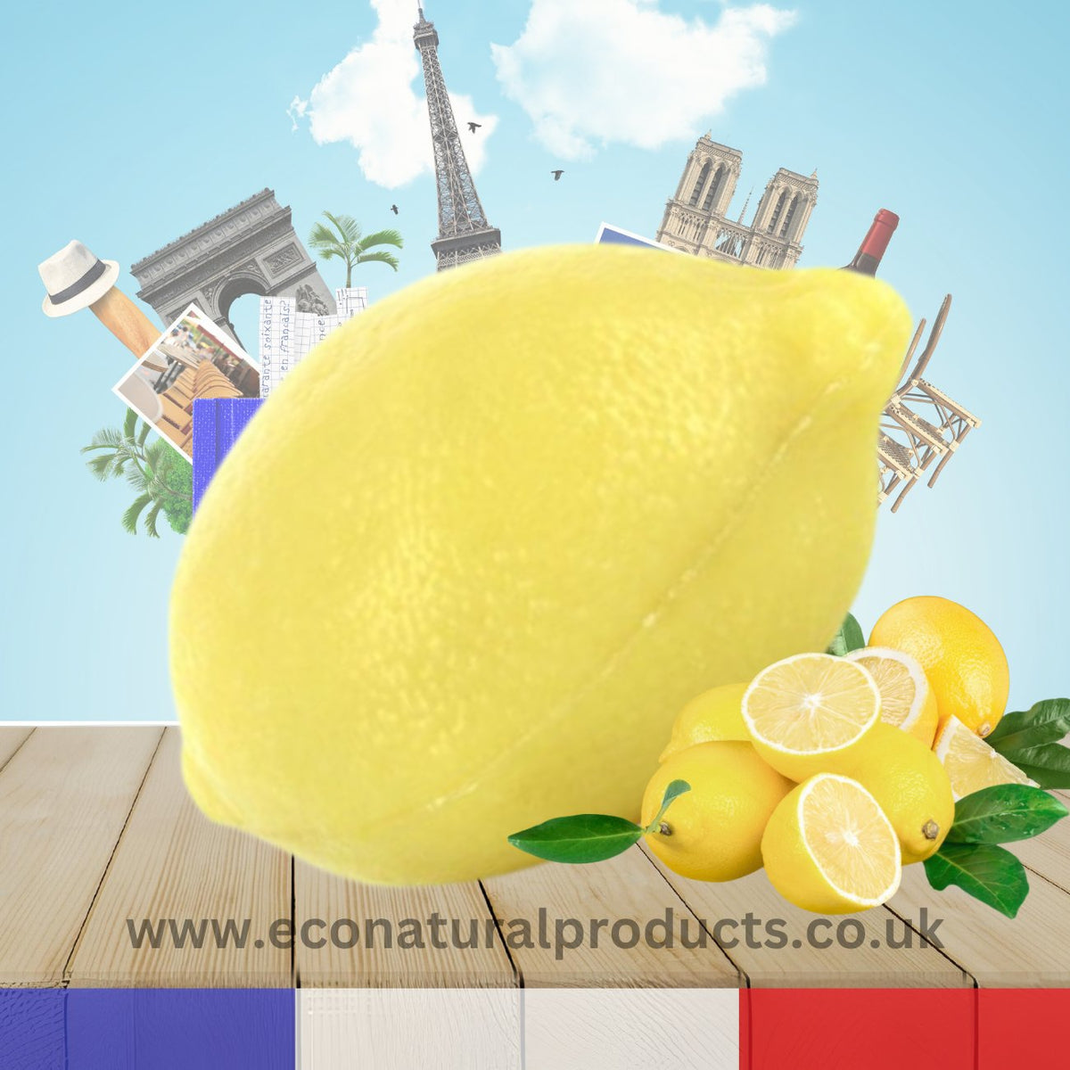 French Marseille Soap Citron (Lemon) Shape and Scent 125g - FouFour - Savon de Marseille - Bar Soap - Eco Natural Products
