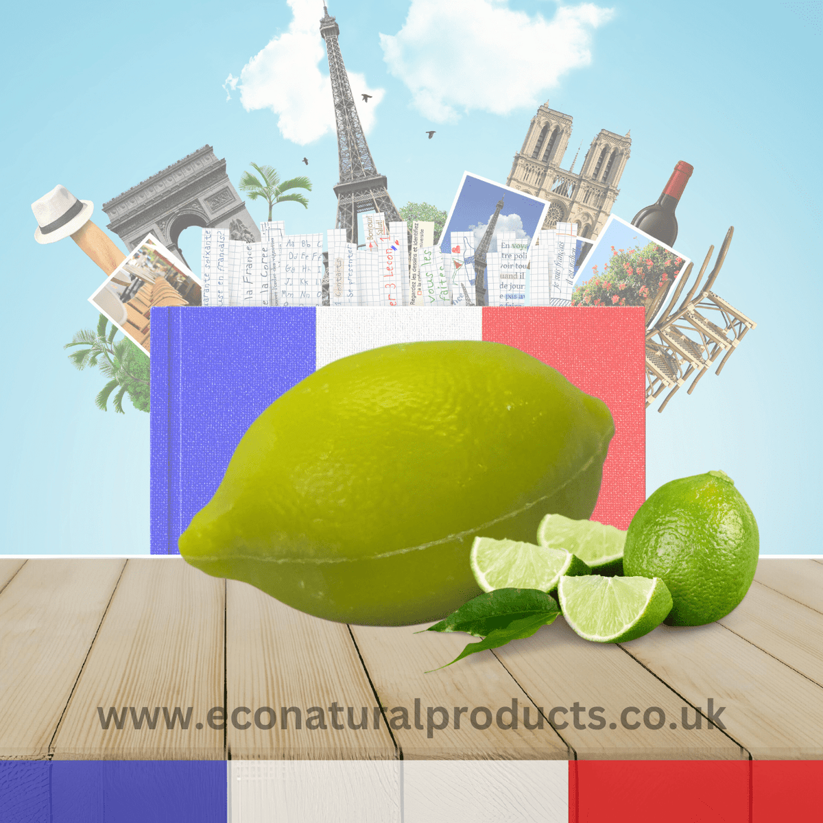 French Marseille Soap Citron Vert Shape and Scent 30g - Savons.com / Foufour Entreprise - Bar Soap - Savons.com / Foufour Entreprise