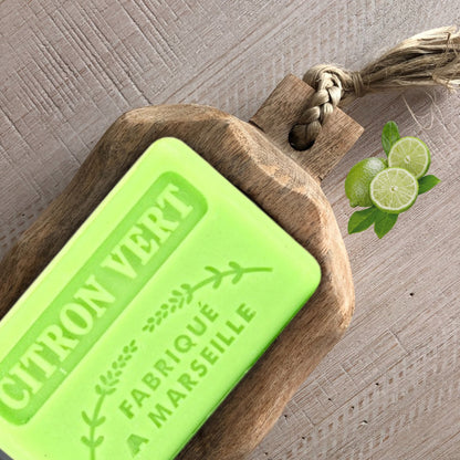 French Marseille Soap Citron Verte (Lime) 125g - FouFour - Savon de Marseille - Bar Soap - Eco Natural Products