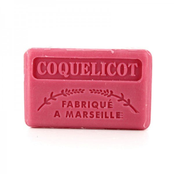 French Marseille Soap Coquelicot (Poppy) 125g - Eco Natural Products - FouFour - Savon de Marseille - Bar Soap