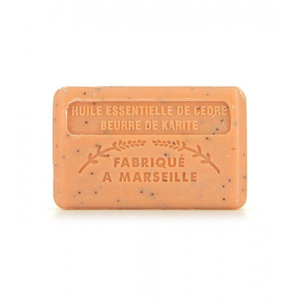 French Marseille Soap Dual Nourishment Cedar Shea Butter 125g - FouFour - Savon de Marseille - Bar Soap - Eco Natural Products