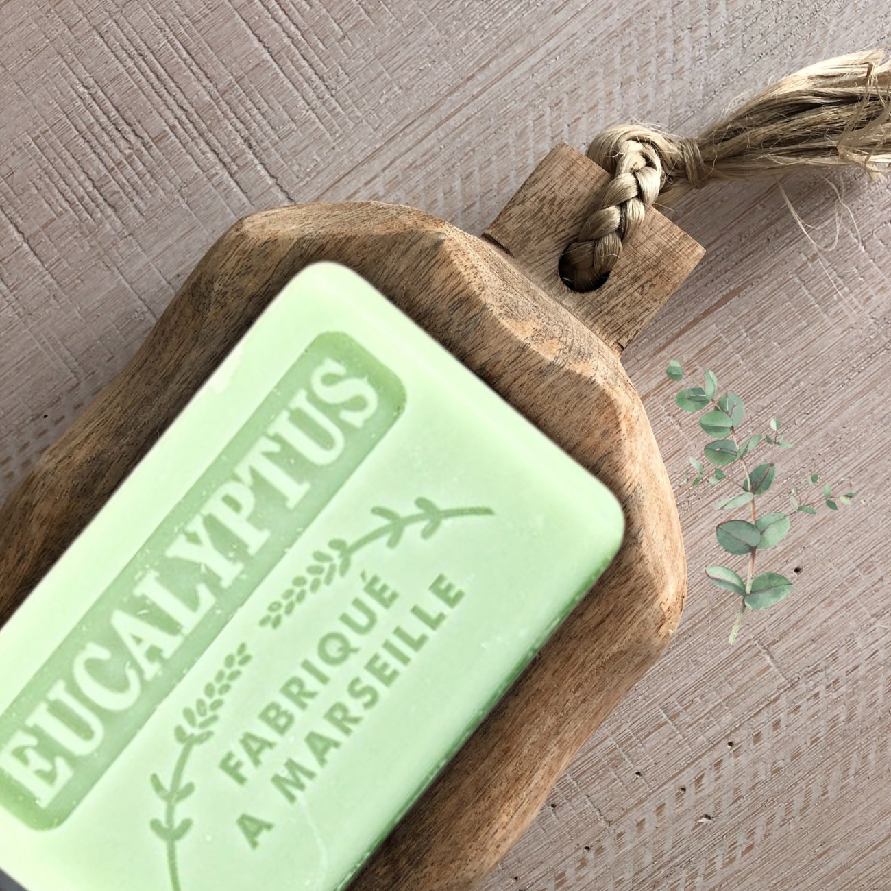 French Marseille Soap Eucalyptus 125g - Eco Natural Products - FouFour - Savon de Marseille - Bar Soap