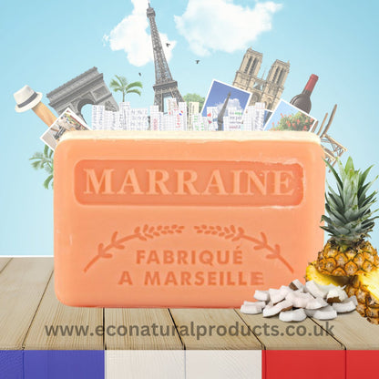 French Marseille Soap Family Marraine (Godmother) 125g - FouFour - Savon de Marseille - Bar Soap - Eco Natural Products