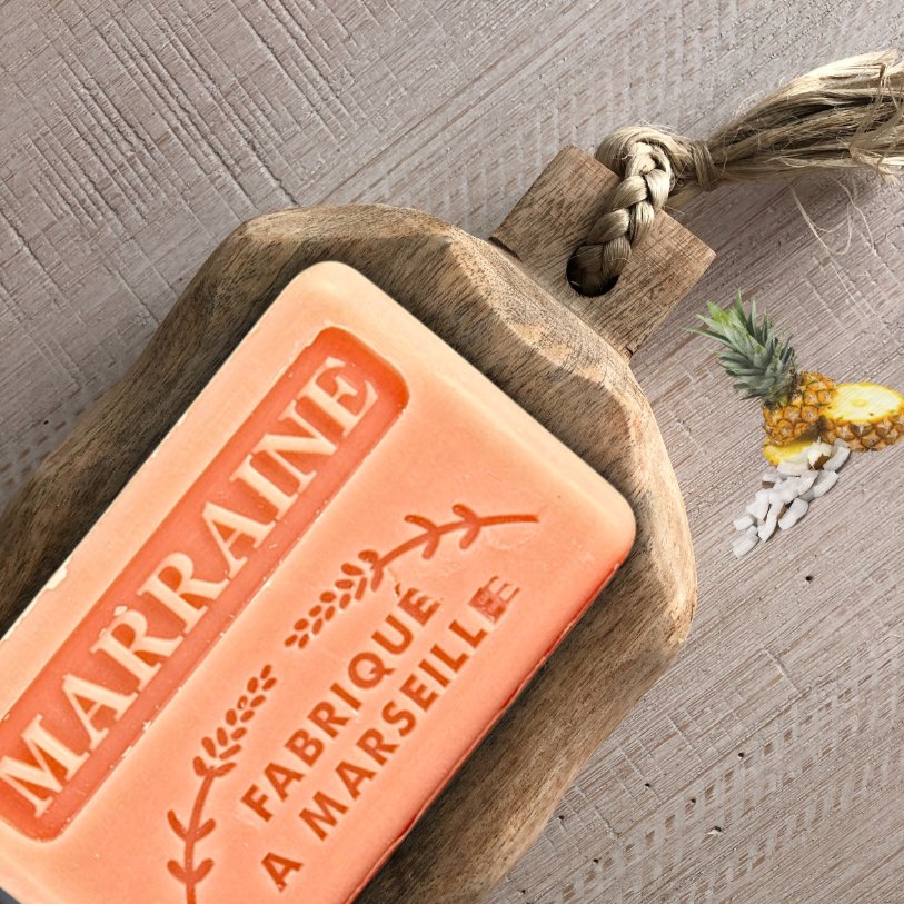 French Marseille Soap Family Marraine (Godmother) 125g - Eco Natural Products - FouFour - Savon de Marseille - Bar Soap