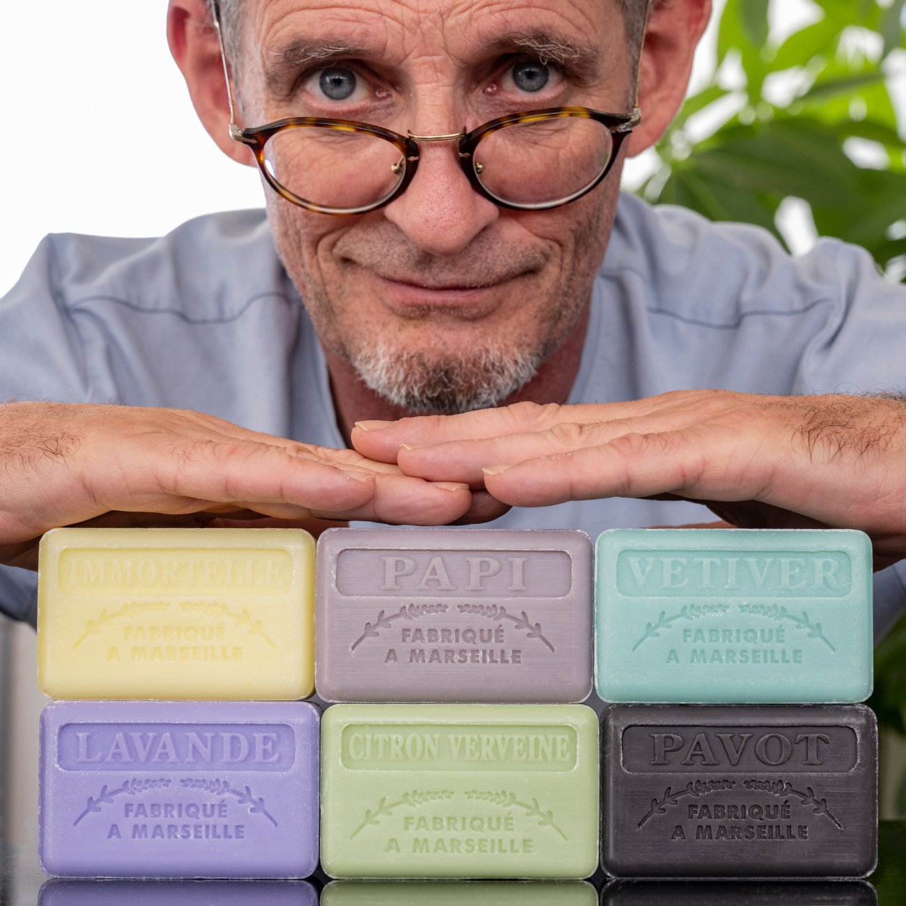 French Marseille Soap Family Papi (Grandpa) 125g - FouFour - Savon de Marseille - Bar Soap - Eco Natural Products