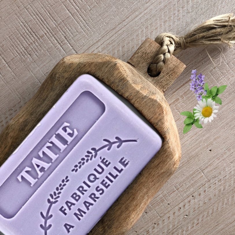 French Marseille Soap Family Tatie (Auntie) 125g - Eco Natural Products - FouFour - Savon de Marseille - Bar Soap