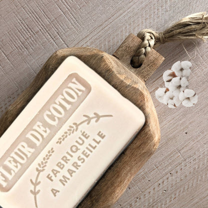 French Marseille Soap Fleur de Coton (Cotton Flower) 125g - FouFour - Savon de Marseille - Bar Soap - Eco Natural Products