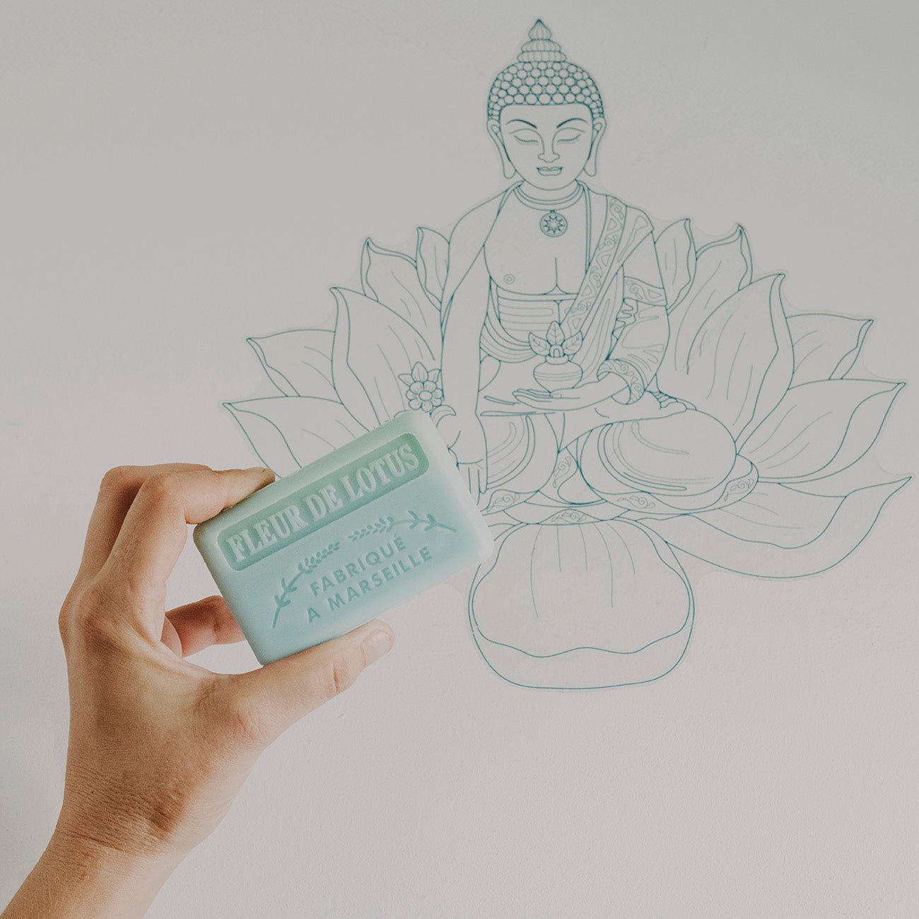 French Marseille Soap Fleur de Lotus (Lotus Flower) 125g - FouFour - Savon de Marseille - Bar Soap - Eco Natural Products