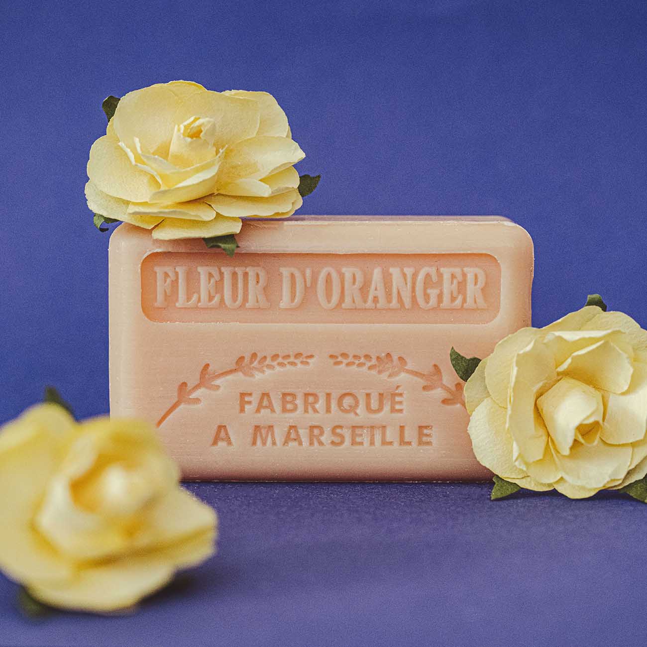 French Marseille Soap Fleur d'Oranger (Orange Flowers) 125g - Eco Natural Products - FouFour - Savon de Marseille - Bar Soap