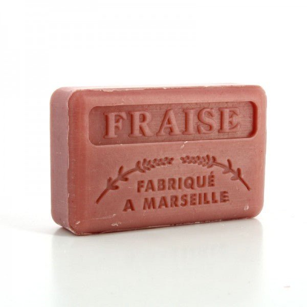 French Marseille Soap Fraise (Strawberry) 125g - FouFour - Savon de Marseille - Bar Soap - Eco Natural Products