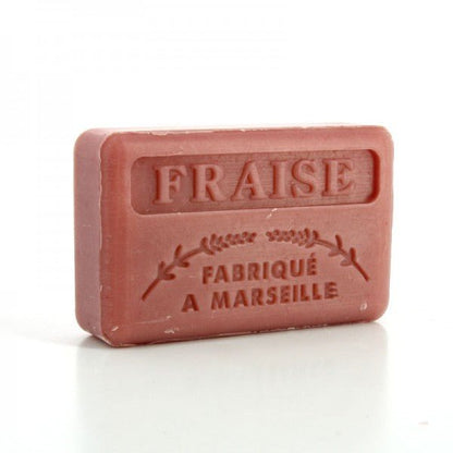 French Marseille Soap Fraise (Strawberry) 125g - FouFour - Savon de Marseille - Bar Soap - Eco Natural Products