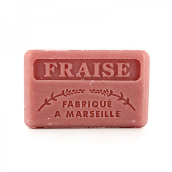 French Marseille Soap Fraise (Strawberry) 125g - Eco Natural Products - FouFour - Savon de Marseille - Bar Soap