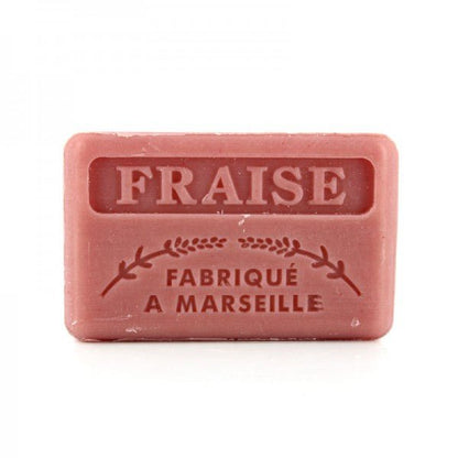 French Marseille Soap Fraise (Strawberry) 125g - FouFour - Savon de Marseille - Bar Soap - Eco Natural Products