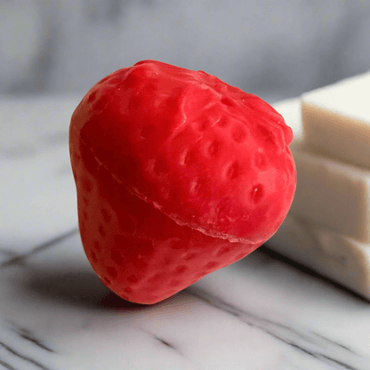 French Marseille Soap Fraise (Strawberry) Shape and Scent 50g - Savons.com / Foufour Entreprise - Bar Soap - Savons.com / Foufour Entreprise