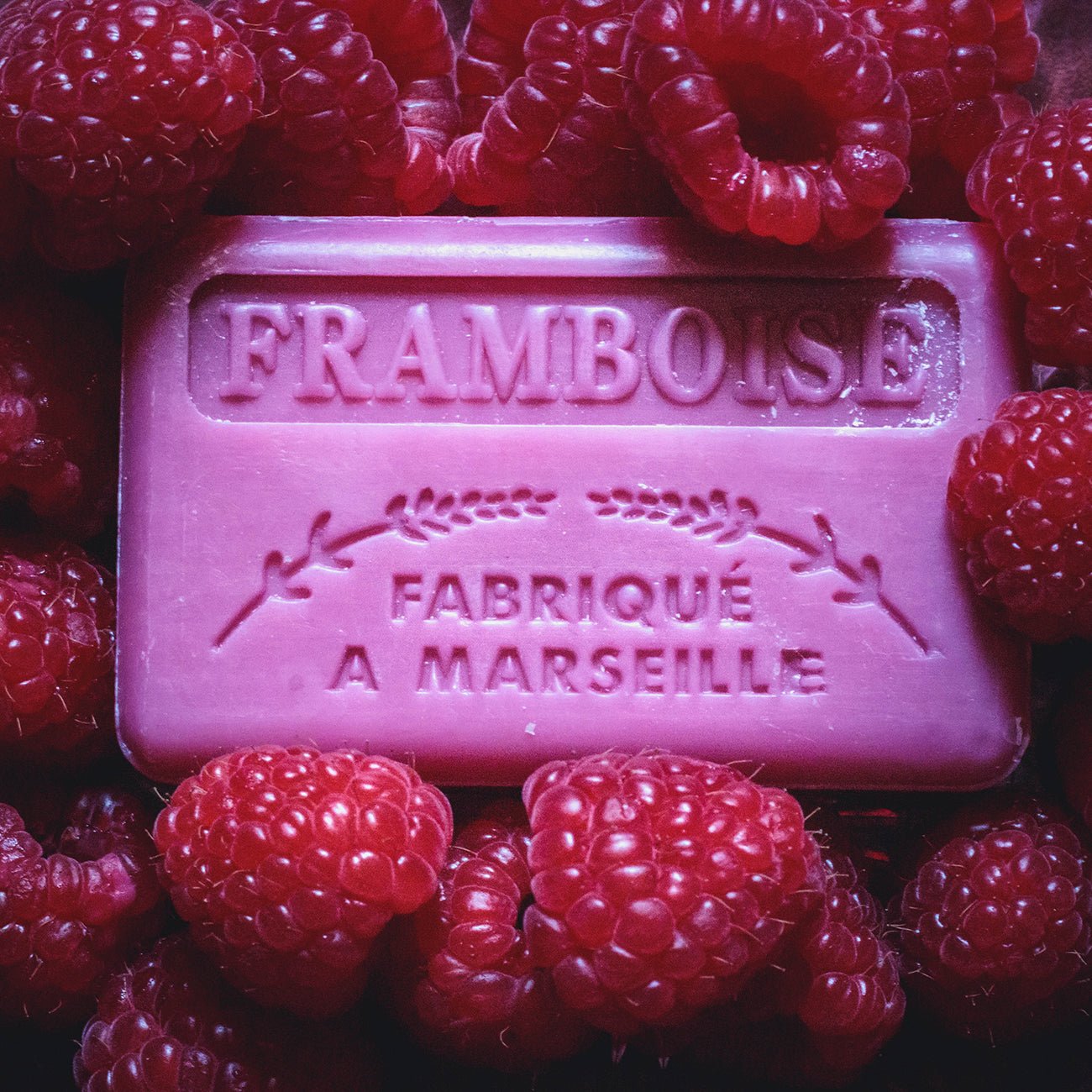 French Marseille Soap Framboise (Raspberry) 125g - Eco Natural Products - FouFour - Savon de Marseille - Bar Soap