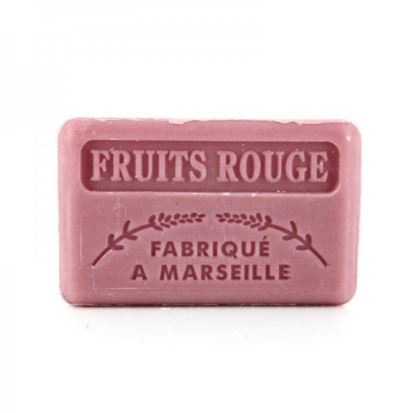 French Marseille Soap Fruits Rouge (Red Fruits) 125g - FouFour - Savon de Marseille - Bar Soap - Eco Natural Products