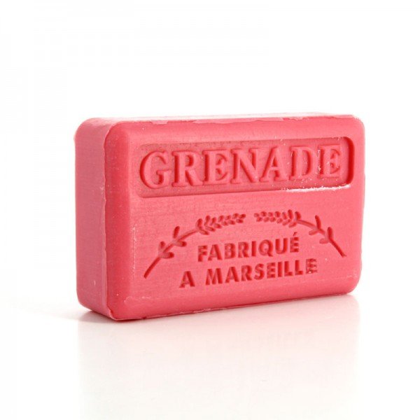 French Marseille Soap Grenade (Pomegranate) 125g - Eco Natural Products - FouFour - Savon de Marseille - Bar Soap