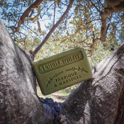 French Marseille Soap Huile de Olive (Olive Oil) 125g - FouFour - Savon de Marseille - Bar Soap - Eco Natural Products