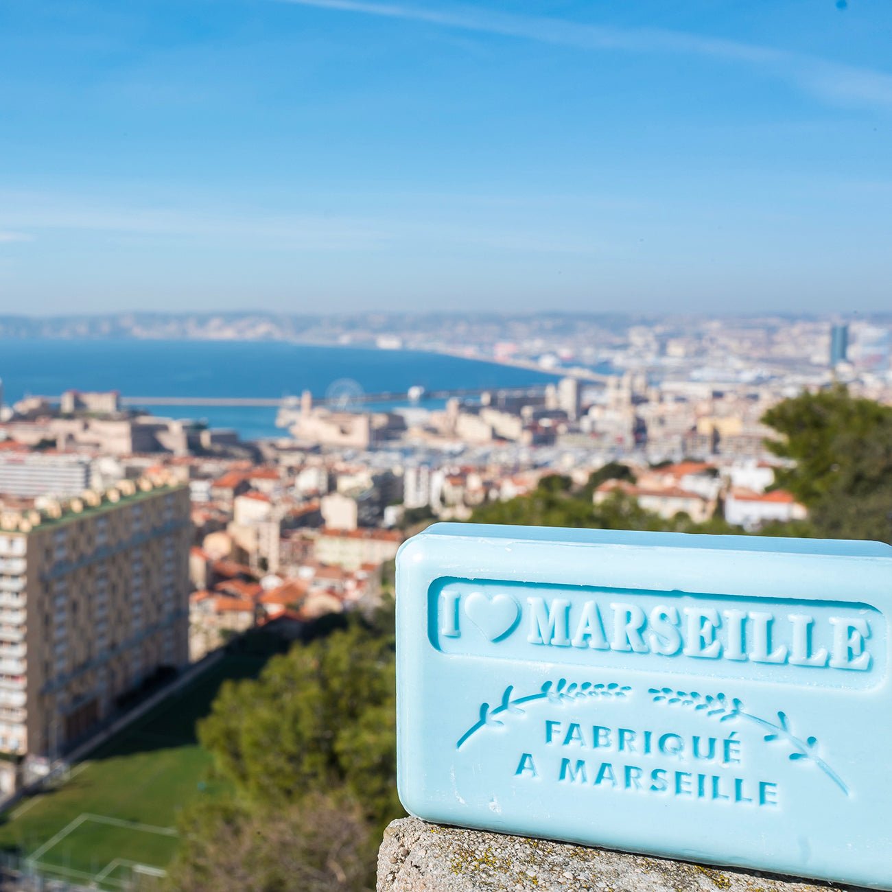 French Marseille Soap I Love Marseille 125g - FouFour - Savon de Marseille - Bar Soap - Eco Natural Products