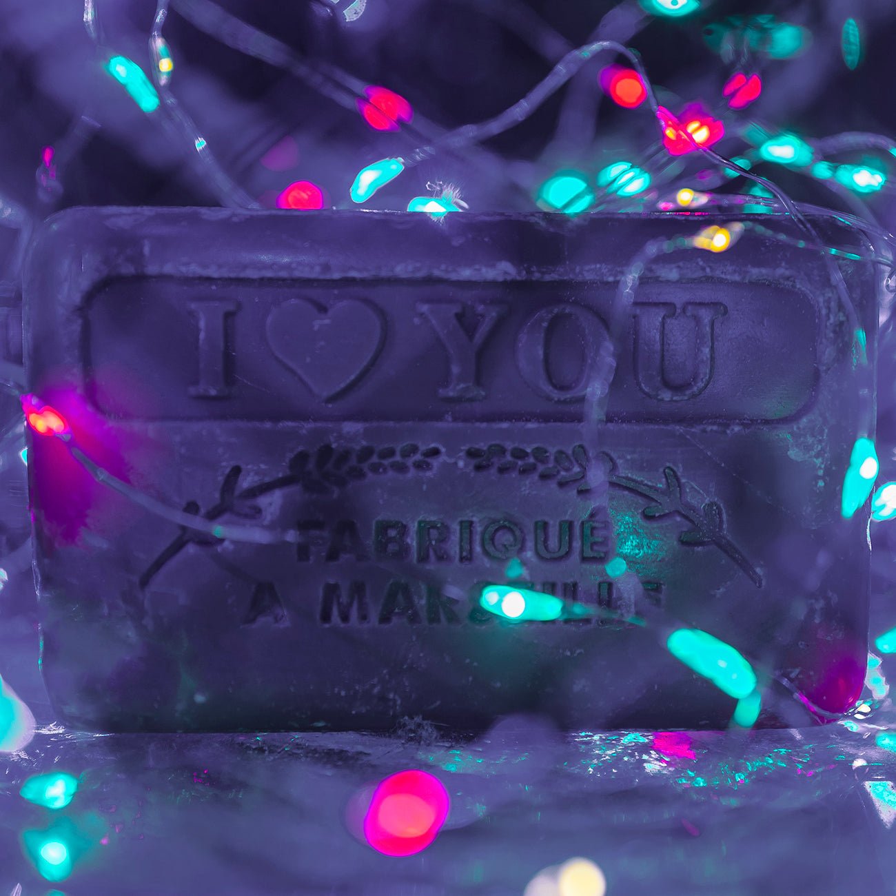 French Marseille Soap I Love You 125g - Eco Natural Products - FouFour - Savon de Marseille - Bar Soap