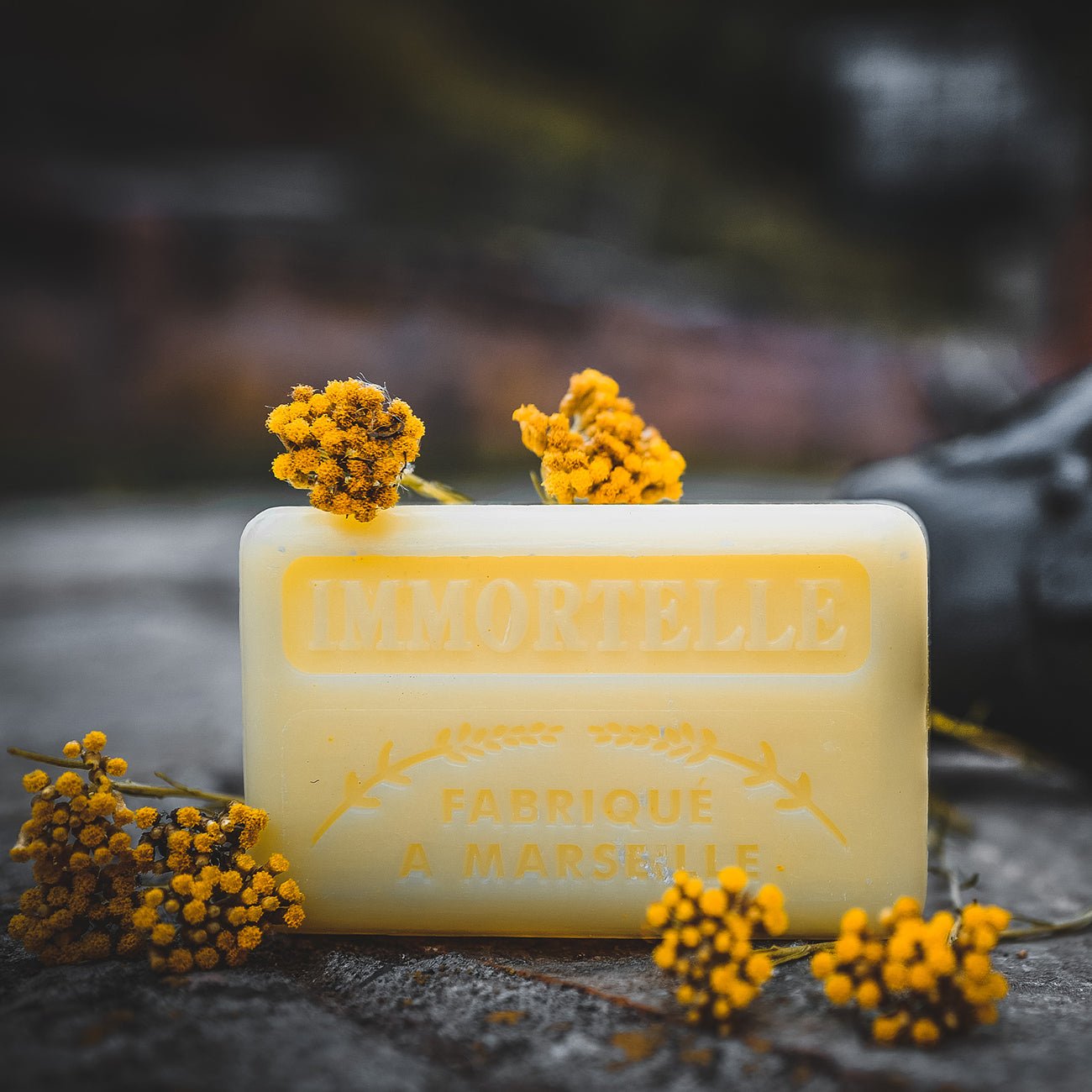 French Marseille Soap Immortelle 125g - Eco Natural Products - FouFour - Savon de Marseille - Bar Soap