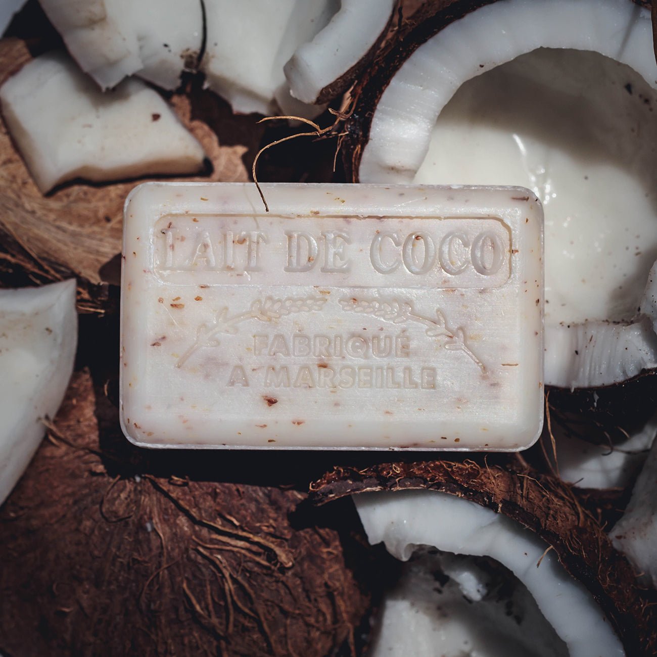 French Marseille Soap Lait de Coco (Coconut Milk) 125g - Eco Natural Products - FouFour - Savon de Marseille - Bar Soap