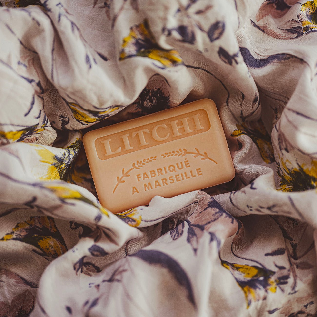 French Marseille Soap Litchi (Lychee) 125g - FouFour - Savon de Marseille - Bar Soap - Eco Natural Products