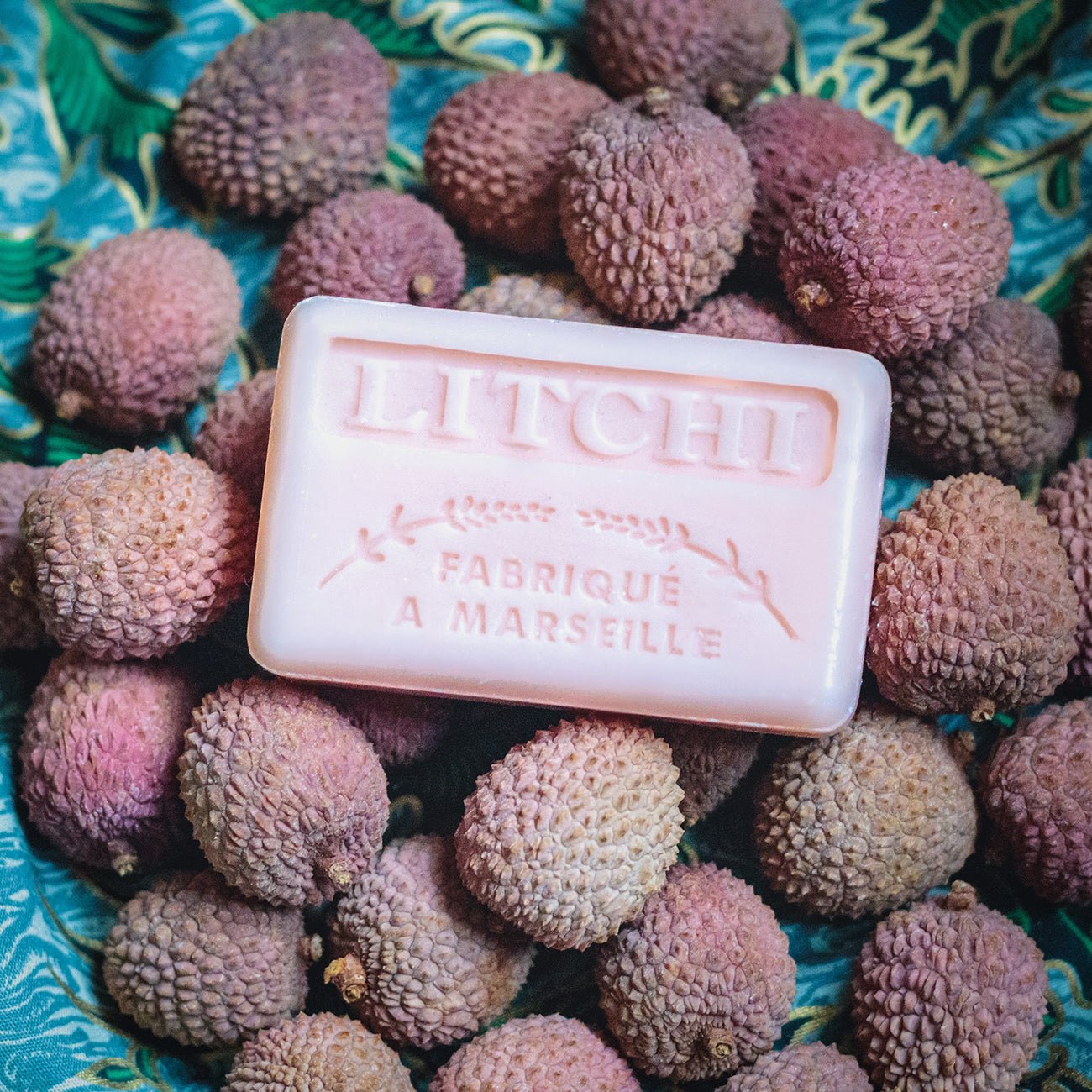 French Marseille Soap Litchi (Lychee) 125g - Eco Natural Products - FouFour - Savon de Marseille - Bar Soap