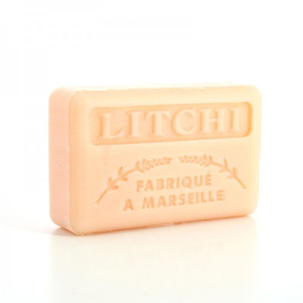 French Marseille Soap Litchi (Lychee) 125g - FouFour - Savon de Marseille - Bar Soap - Eco Natural Products