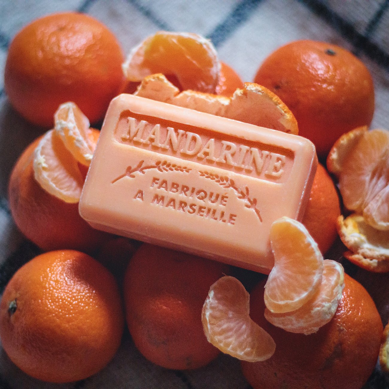 French Marseille Soap Mandarine 125g - Eco Natural Products - FouFour - Savon de Marseille - Bar Soap