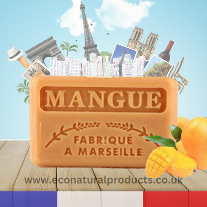 French Marseille Soap Mango (Mangue) 125g - FouFour - Savon de Marseille - Bar Soap - Eco Natural Products