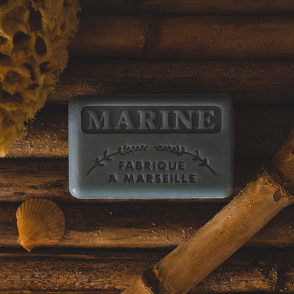 French Marseille Soap Marine (Navy) 125g - FouFour - Savon de Marseille - Bar Soap - Eco Natural Products
