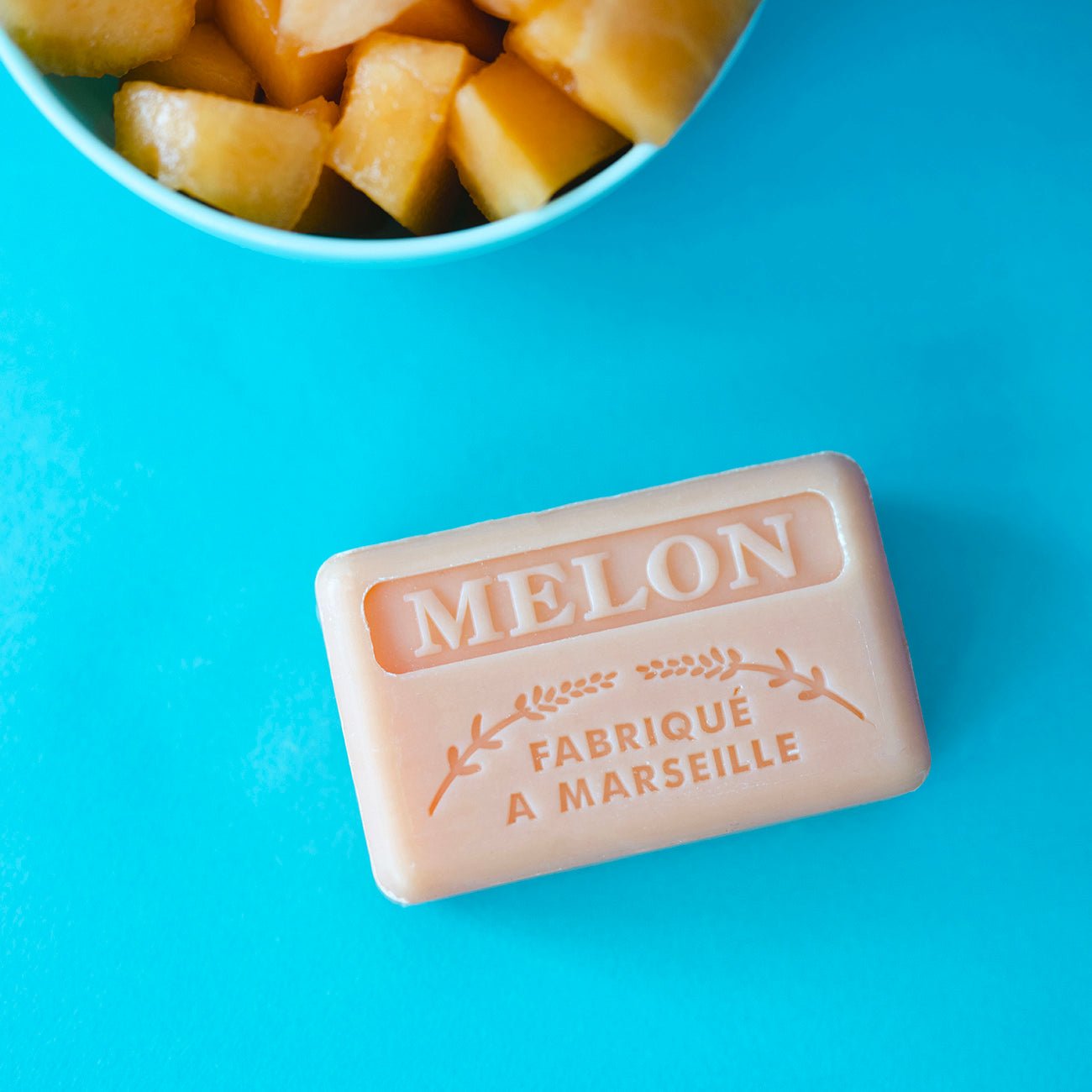 French Marseille Soap Melon 125g - Eco Natural Products - FouFour - Savon de Marseille - Bar Soap