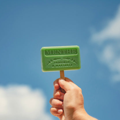 French Marseille Soap Menthe (Mint) 125g - FouFour - Savon de Marseille - Bar Soap - Eco Natural Products