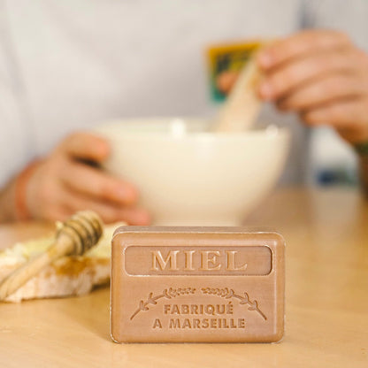 French Marseille Soap Miel (Honey) 125g - FouFour - Savon de Marseille - Bar Soap - Eco Natural Products