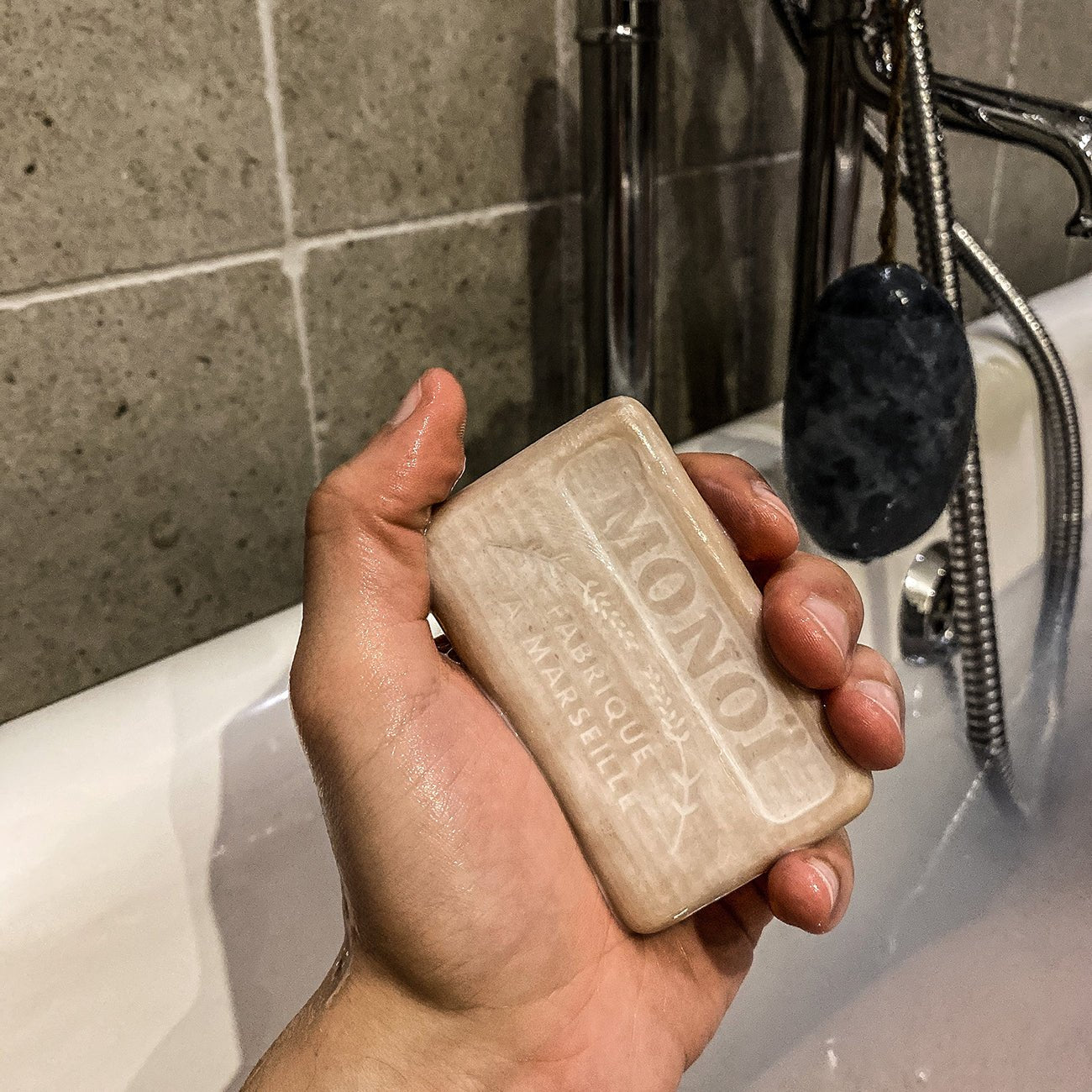 French Marseille Soap Monoi 125g - FouFour - Savon de Marseille - Bar Soap - Eco Natural Products