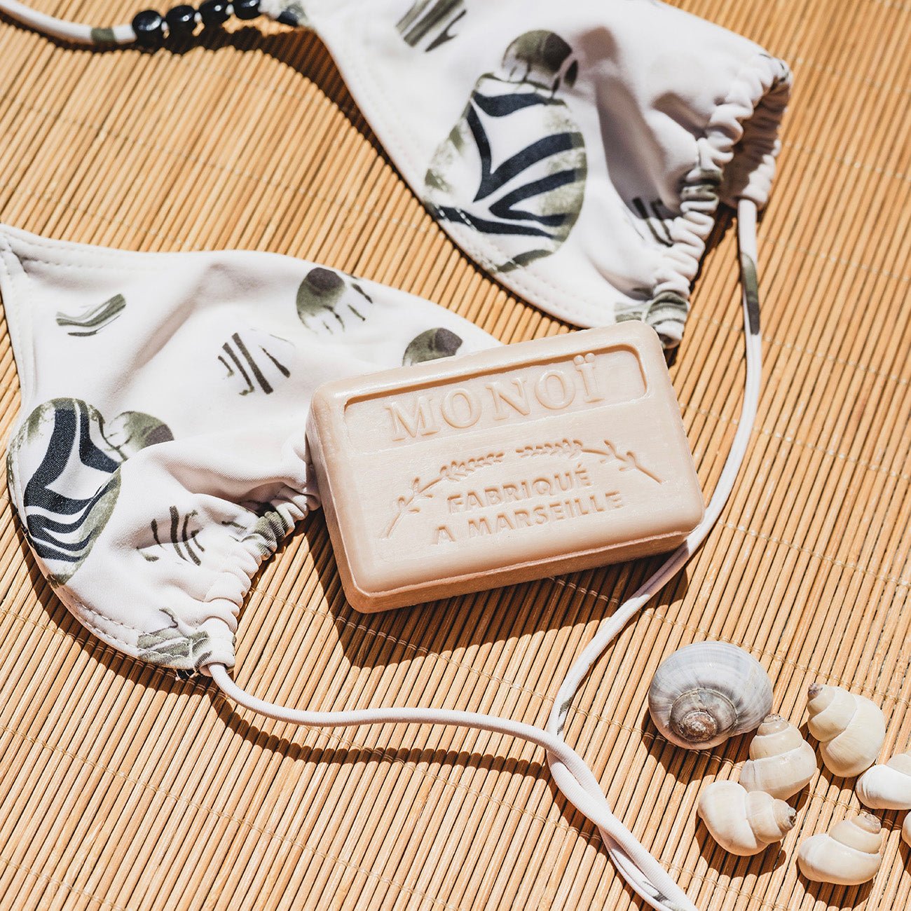 French Marseille Soap Monoi 125g - FouFour - Savon de Marseille - Bar Soap - Eco Natural Products