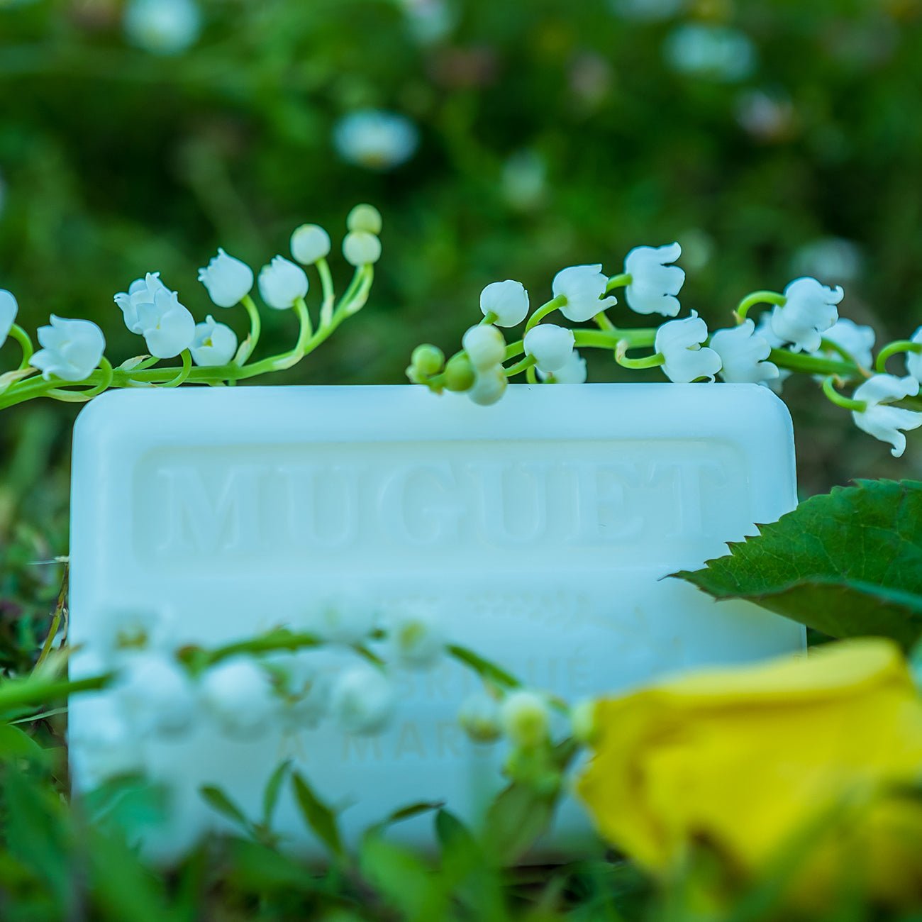 French Marseille Soap Muguet (Lily of The Valley) 125g - Eco Natural Products - FouFour - Savon de Marseille - Bar Soap