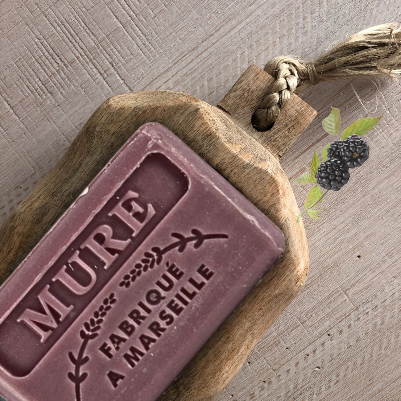 French Marseille Soap Mure (Blackberry) 125g - Eco Natural Products - FouFour - Savon de Marseille - Bar Soap