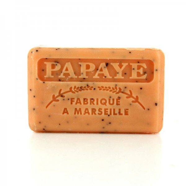 French Marseille Soap Papaye (Papaya) 125g - FouFour - Savon de Marseille - Bar Soap - Eco Natural Products