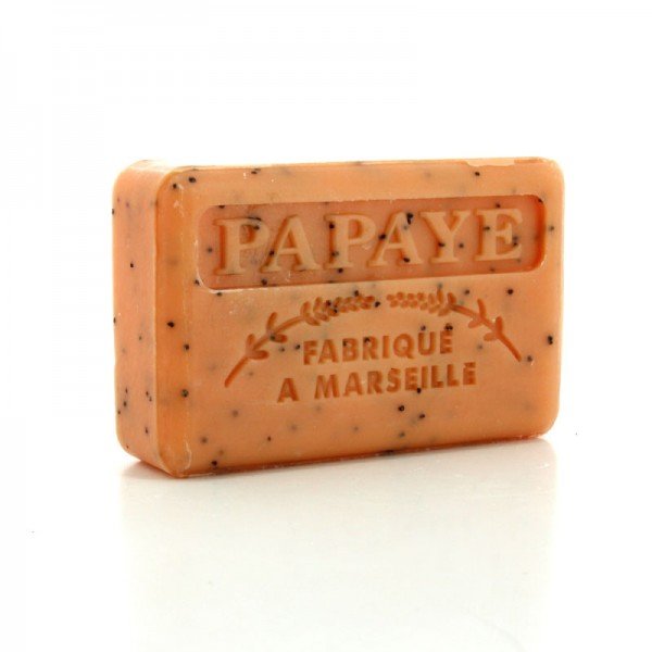 French Marseille Soap Papaye (Papaya) 125g - FouFour - Savon de Marseille - Bar Soap - Eco Natural Products