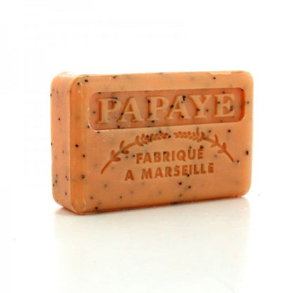 French Marseille Soap Papaye (Papaya) 125g - FouFour - Savon de Marseille - Bar Soap - Eco Natural Products