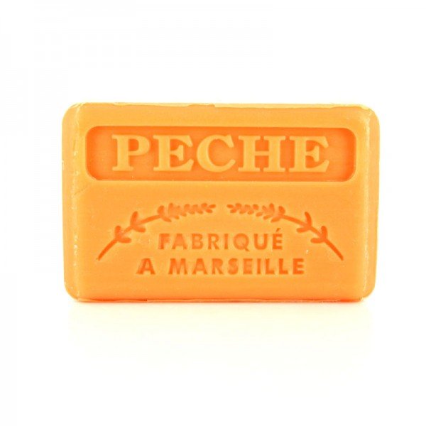 French Marseille Soap Peche (Peach) 125g - Eco Natural Products - FouFour - Savon de Marseille - Bar Soap