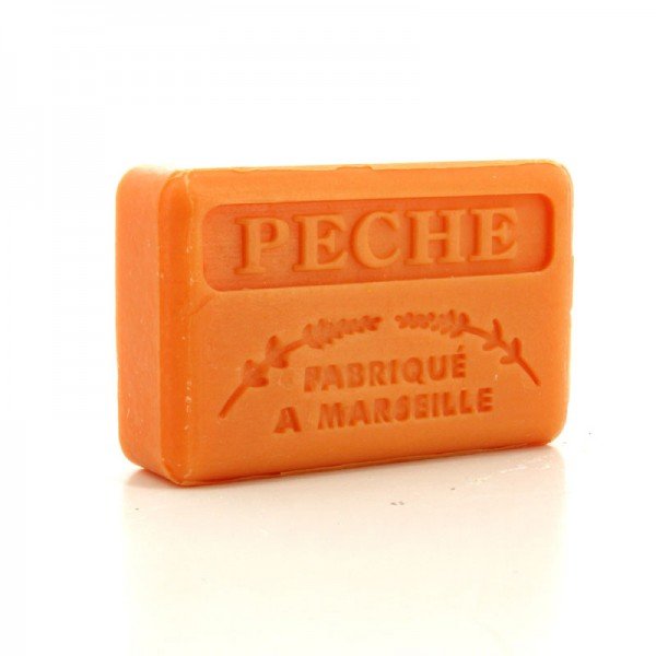French Marseille Soap Peche (Peach) 125g - FouFour - Savon de Marseille - Bar Soap - Eco Natural Products