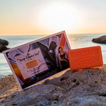 French Marseille Soap Peche (Peach) 125g - FouFour - Savon de Marseille - Bar Soap - Eco Natural Products