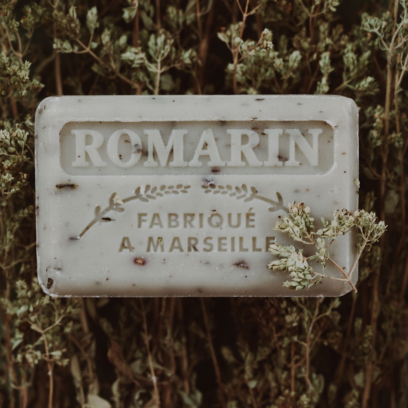 French Marseille Soap Romarin (Rosemary) 125g - Eco Natural Products - FouFour - Savon de Marseille - Bar Soap