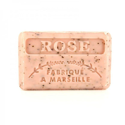 French Marseille Soap Rose Broye (Crushed rose petals) 125g - FouFour - Savon de Marseille - Bar Soap - Eco Natural Products